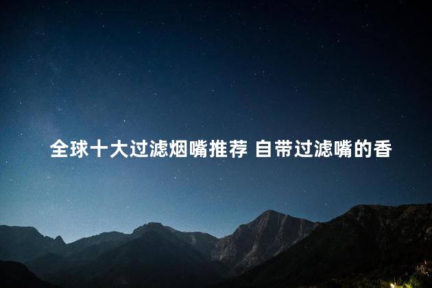 全球十大过滤烟嘴推荐 自带过滤嘴的香烟有哪些